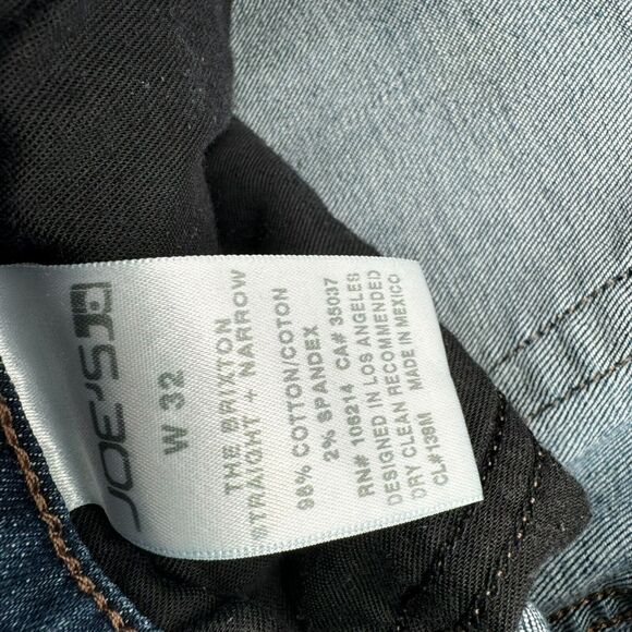 Joe's Jeans W 32 Brixton Straight + Narrow distressed stretch whisker wash Denim - Picture 6 of 10